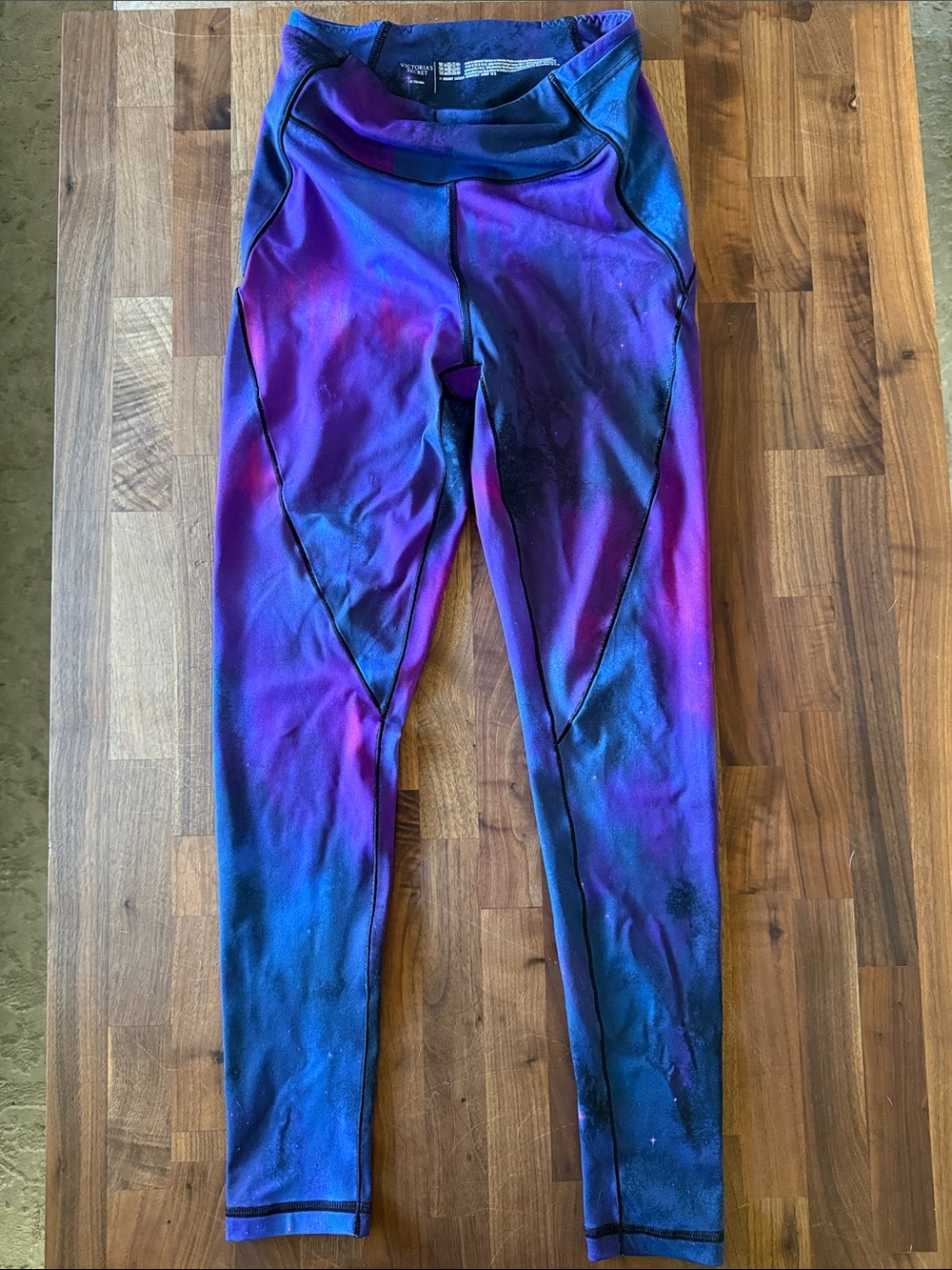 Victoria's Secret Purple & Blue Galaxy Leggings